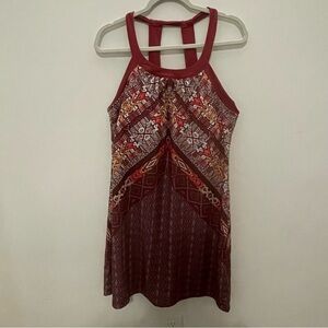 Prana Cantine Crushed Cran Marrakesh Halter Strap Athletic Dress Size XL